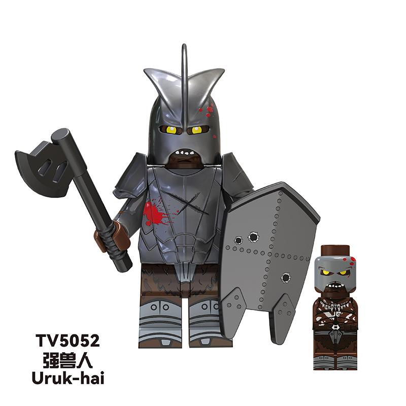 Big Movie Series TV6 Lord of the Rings TV6 Strong Orc TV6 Boy Assembled Building Block Toy Bag