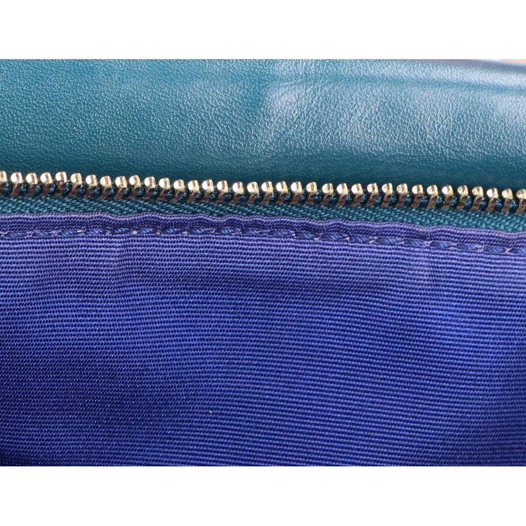 BVLGARI Serpenti Forever Calf Leather Chain Shoulder bag greenUsed