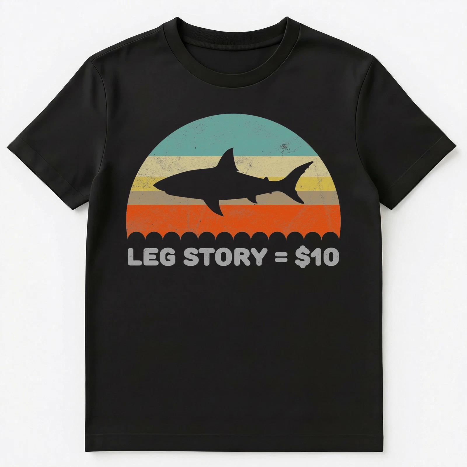 Funny Leg Story Shark T Shirt Unisex T-Shirt M