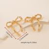 Simple And Stylish Gold Bow Earrings, Showcasing The Temperament Of Women'S Earrings