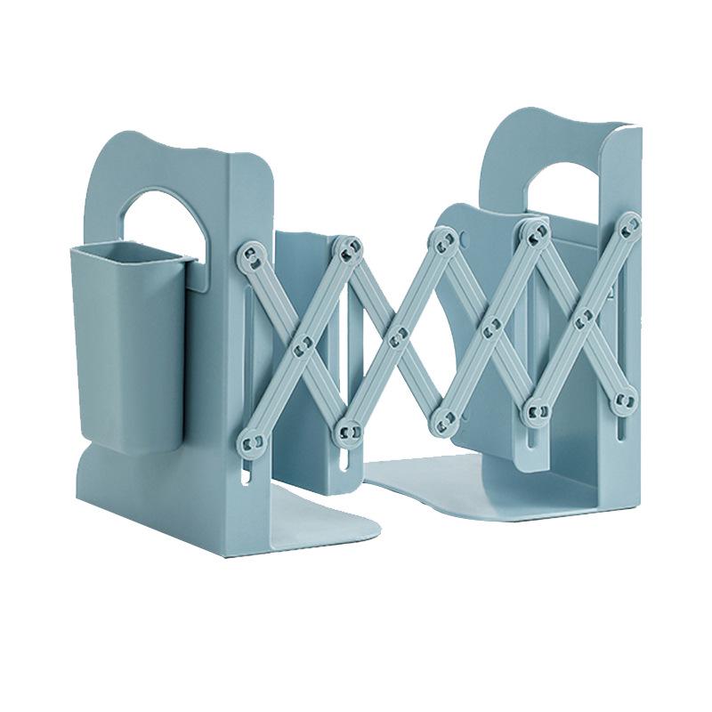 Extendable Desktop Bookshelf & Pen Holder with Foldable Book Clip