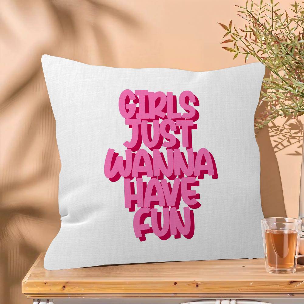 Nordic More Amor Por Favor Colorful Eclectic Pink Love Girls pillow cover sofa cushion cover home room decoration children gift