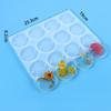 Round Silicone Mold 9 Cavity Circle Button Pendant Resin Epoxy Mold with Hole Casting Mold DIY Wind Chimes Keychain Jewelry Making Tool for Beginners