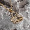 Women's Fashion Butterfly Letter Design Heart Shape Zircon Pendant Necklace Creative Romantic Sweet Casual Gift