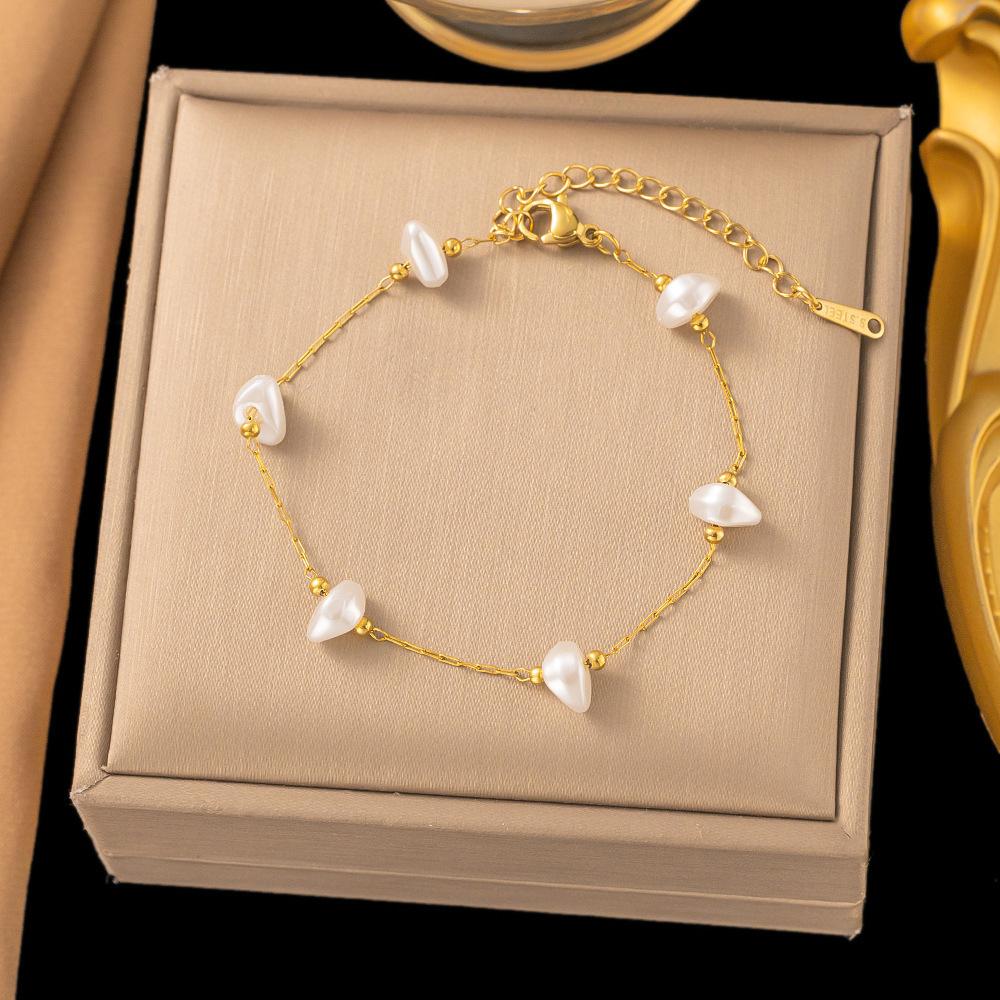 Summer New Temperament Versatile Baroque Pearl Necklace Women's Natural Stone Necklace Women's Simple and Advanced Sense