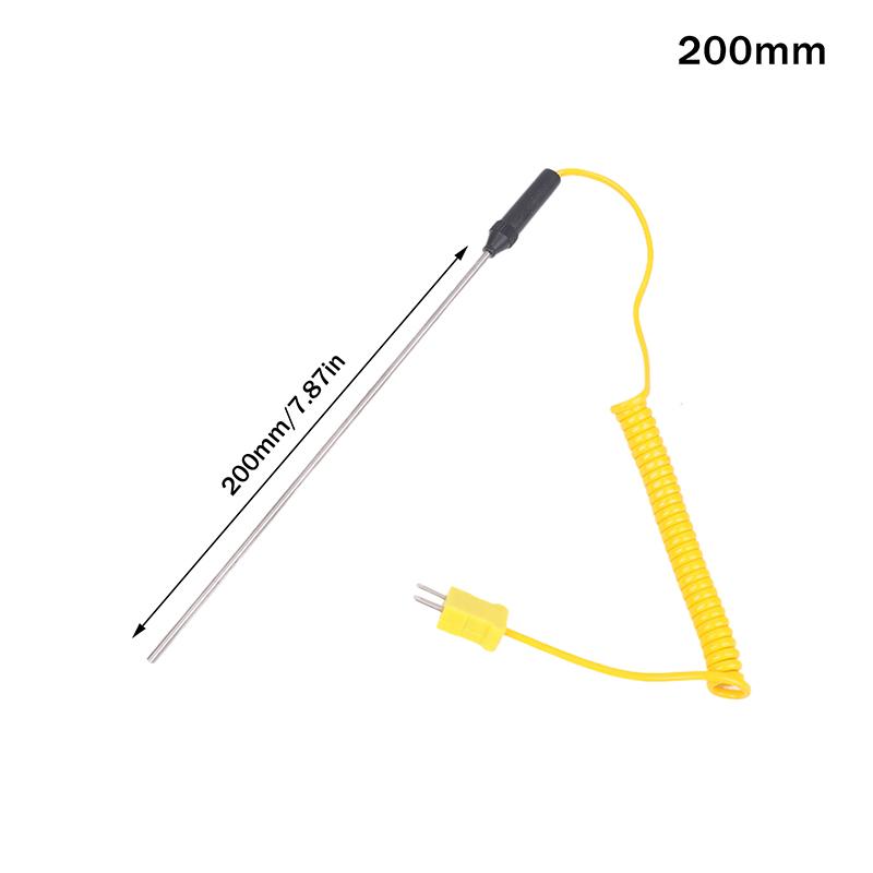 K-Type Thermocouple Sensor -50℃~1200℃ Temperature Probe 100/150/200/300/500mm with Wire Cable for Temperature Controller