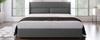 Upholstered Bed 160x200cm with Adjustable Headrests, Hydraulic Frame, Storage, Linen Material, Metal Slatted Frame, Grey (With Mattress)