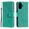 For iPhone 16 Stand Case PU Leather Wallet Phone Cover Totem Imprinted