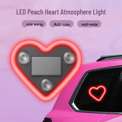 Luce LED a Forma di Cuore per Finestrino Auto Alimentata a Energia Solare