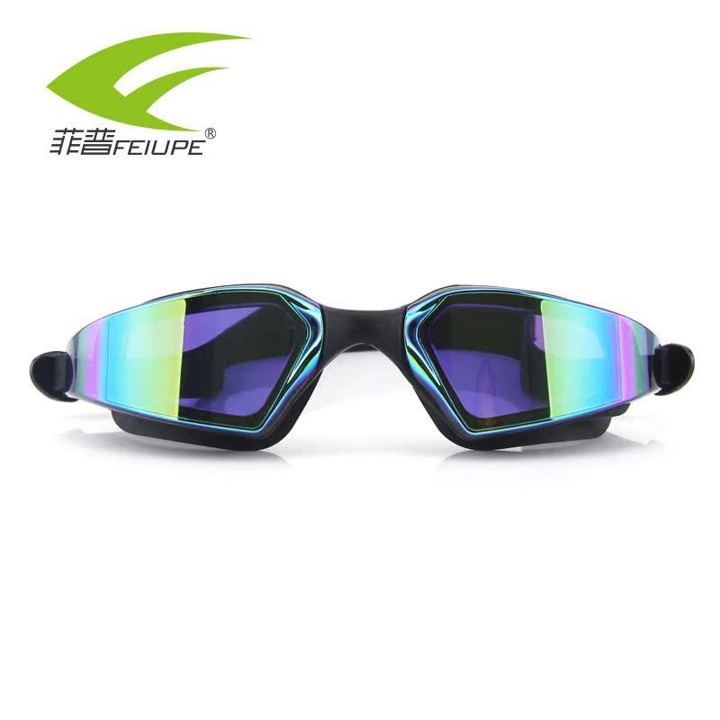 

Colorful electroplated large-frame swimming goggles Waterproof and anti-fog swimming goggles Fashionable casual swim goggles for men and women чёрный