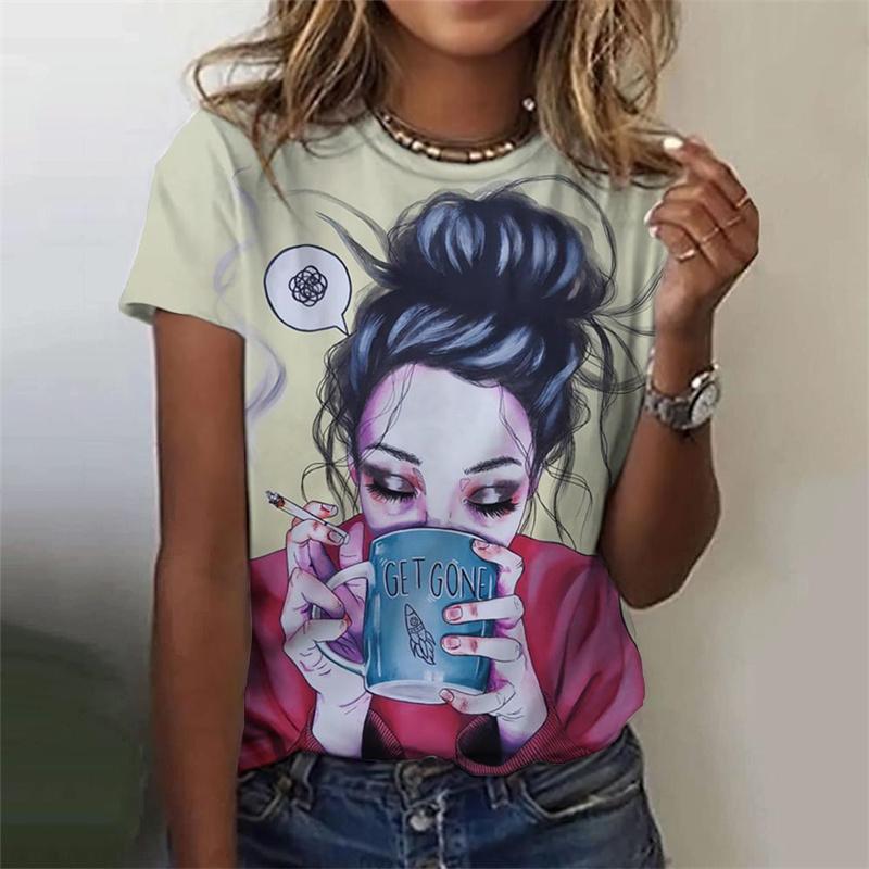 3D Print Carnival T Shirt For Women Personalized Girl Graphic Tees Summer Casual Holiday Party Short Sleeve T-Shirts O-Neck Tops