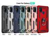 Shockproof Armor Phone Case For Samsung Galaxy M31S M30S M21 M31 M51 M02 A01 M01 Core Metal Ring Bracket Rugged Protection Cover