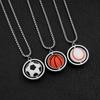 Rotatable Mini Sports Ball Pendant Necklace - Basketball, Football, Golf, Rugby, Baseball - Hip Hop Chain.