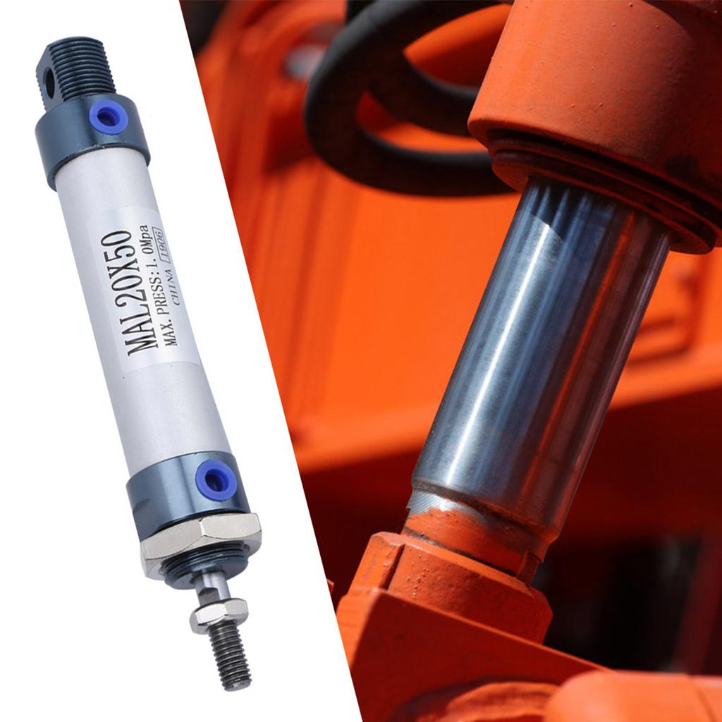 MAL 20mm Single Rod Double Acting Mini Pneumatic Air Cylinder Aluminum Alloy (50mm Stroke)