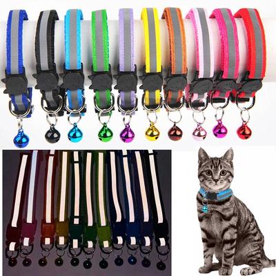 Yansıtıcı Güvenlik Kedi Pet Köpek Yavru Yaka Hızlı Bırakma Çan Hi Vis Ayarlanabilir