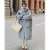 Fall/winter Women's Solid Color Hooded Loose Large Pocket Fashion Padded Warm Long Women's Jacket