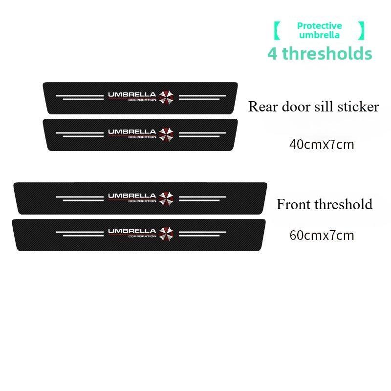 4 Stück/Set General Motors Einstiegsleistenschutz Kratzfeste Aufkleber Auto Kofferraumaufkleber Auto Dekorationsprodukte