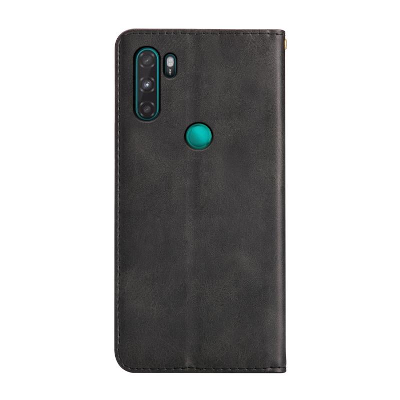 Custom Vsmart Active 3 Strong Magnetic Solid Color Leather Magnetic Wallet Mobile Cell Phone Cases For All Types Of Phone For Vsmart Active 3 чёрный