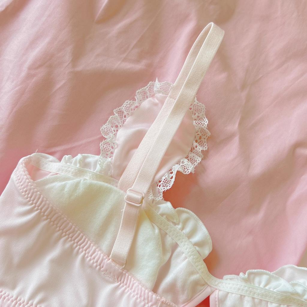 Girls Cute Bras Wireless Underwear Girls Bras Hollow Out Lingerie