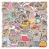 Pusheen Cute Cat Stickers: 55-Pack for Journals, Water Bottles, and Computers - Waterproof & Decorative