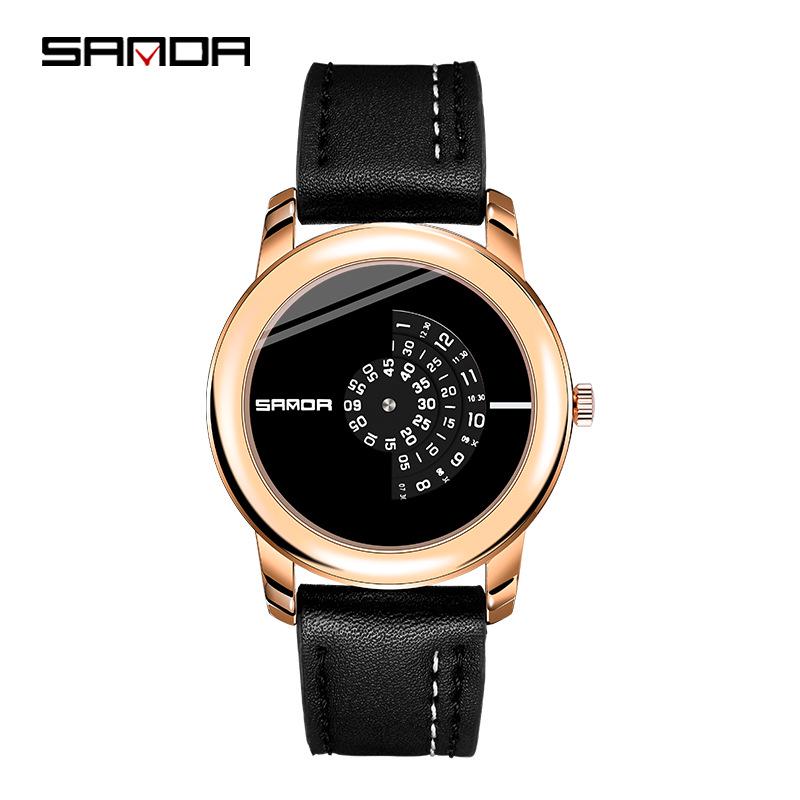 Sanda Waterproof Quartz Watches: Fashionable Unisex Casual and Commuting Couple's Wristwatches