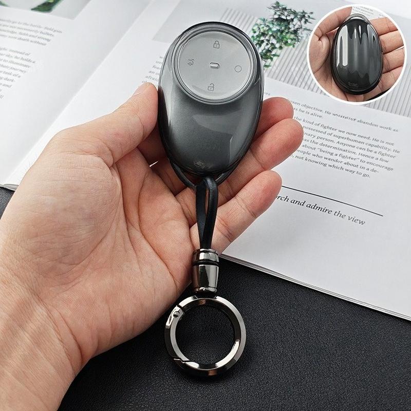 TPU Car Key Case Shell Protector Bag for GAC AION Y Plus S V LX IA5 Soft Transparent Remote Cover Holder Keychain Accessories