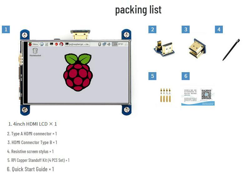 Weixue 4-inch HDMI IPS Touchscreen for Raspberry Pi