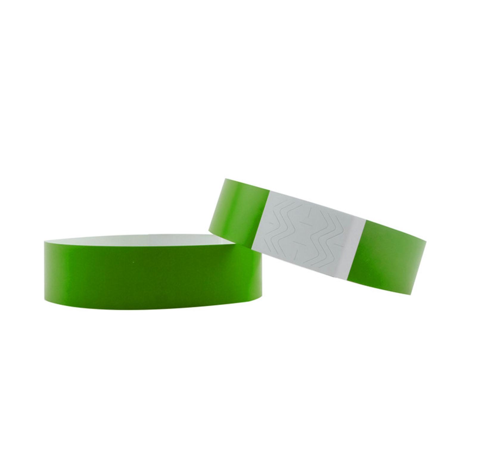 300pcs Synthetic Paper Wristbands Disposable Waterproof Paper Wrist Strap Event Wrist Bands for Amusement Park Green