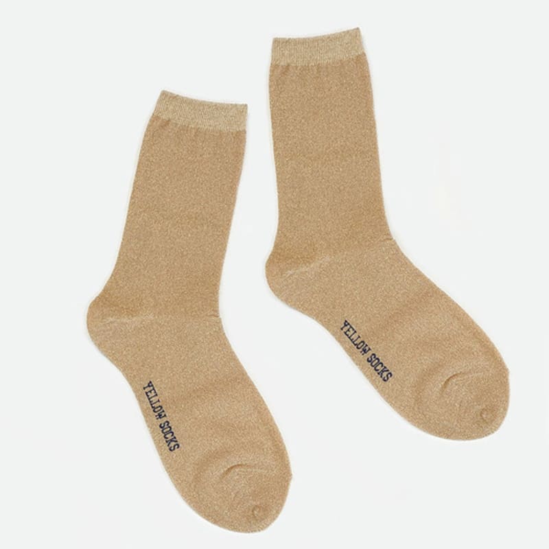 

YELLOWSOCKS GLITTER SOCKS GOLD BROWN Gold Brown