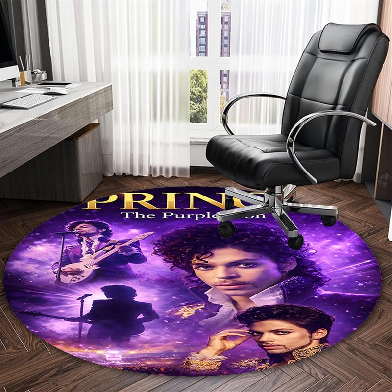 1pc Prince1 Print Round Carpet Chair Round Carpet Suitable for Bedroom Living Room Home Decorative Carpet