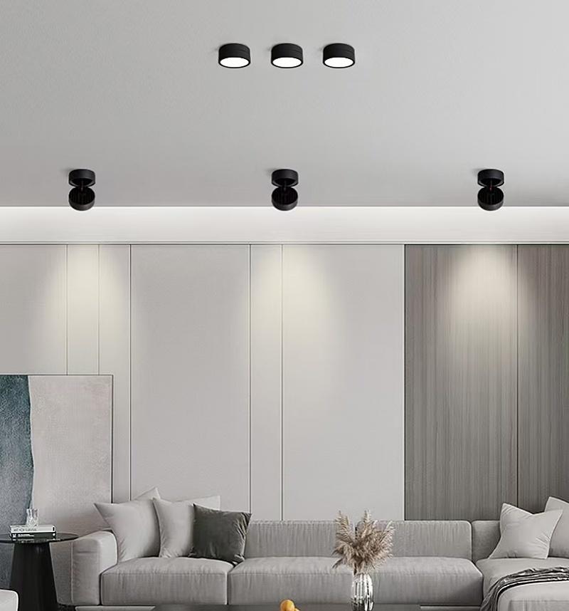 Ultra Thin Rotatable Surface Mounted Dimmable LED 7W10W15W20W24W Downlight Anti Glare AC85-290V Ceiling Spotlight Lamp Bulb Indo