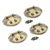Vintage Hasp Latch Set Double Hole Circular Lock Latch for Wooden Case Jewelry Box Handicrafts