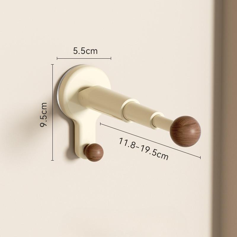 

Clothing Hanger Storage Solution - No Drilling, Adjustable, Wall-mounted on Balcony, Home Clothes Drying Rack Storage Hanging Frame Single head молочный белый