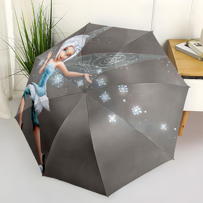 

Tinker bell Themed Travel Umbrella-8 Ribs Automatic Opening and Closing, Portable Folding Design, Compact and Stylish Umbrella Suitable for