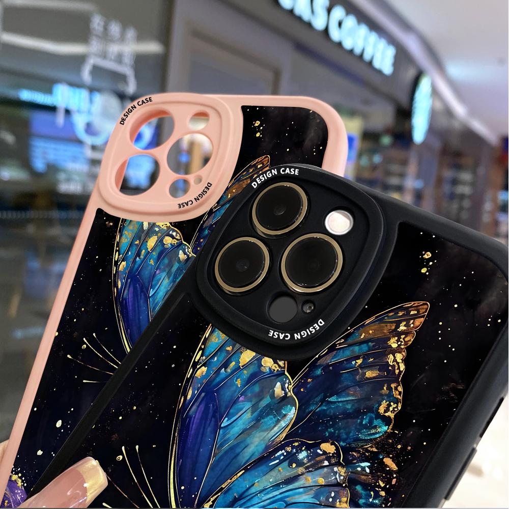 Slim Skin Feeling Cartoon Flowers Tulips Soft Silicone PU Leather Cover Phone Case for Samsung Xiaomi Poco Redmi