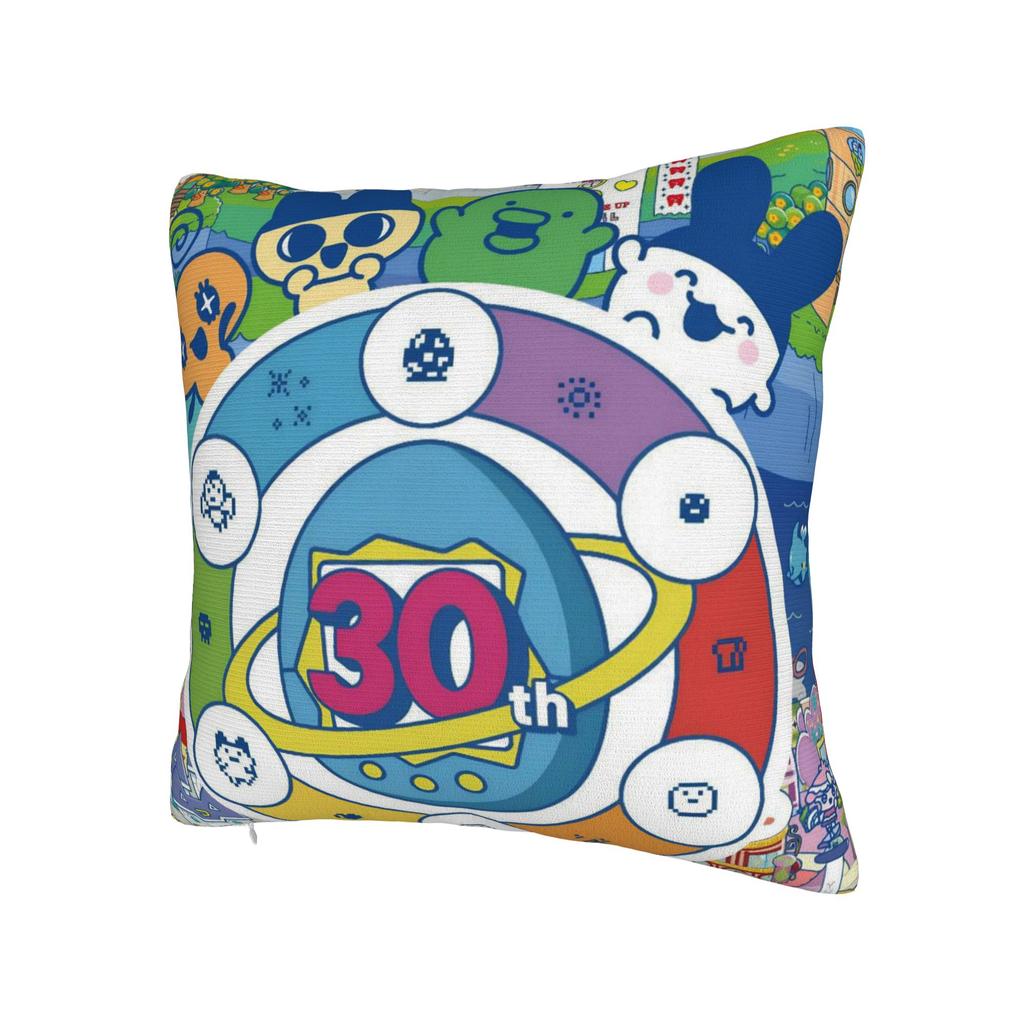 Decorative Pillow Cover Cartoon T-Tamagotchi Accessories Seater Throw Pillow Case Cover Square Multiple Sizes