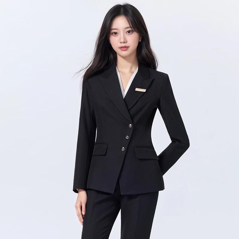 Женский асимметричный повседневный деловой костюм 4XL