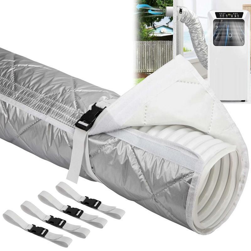 Adjustable AC Exhaust Hose Cover Quilted Insulation Sleeve for Portable Air Conditioner Duct