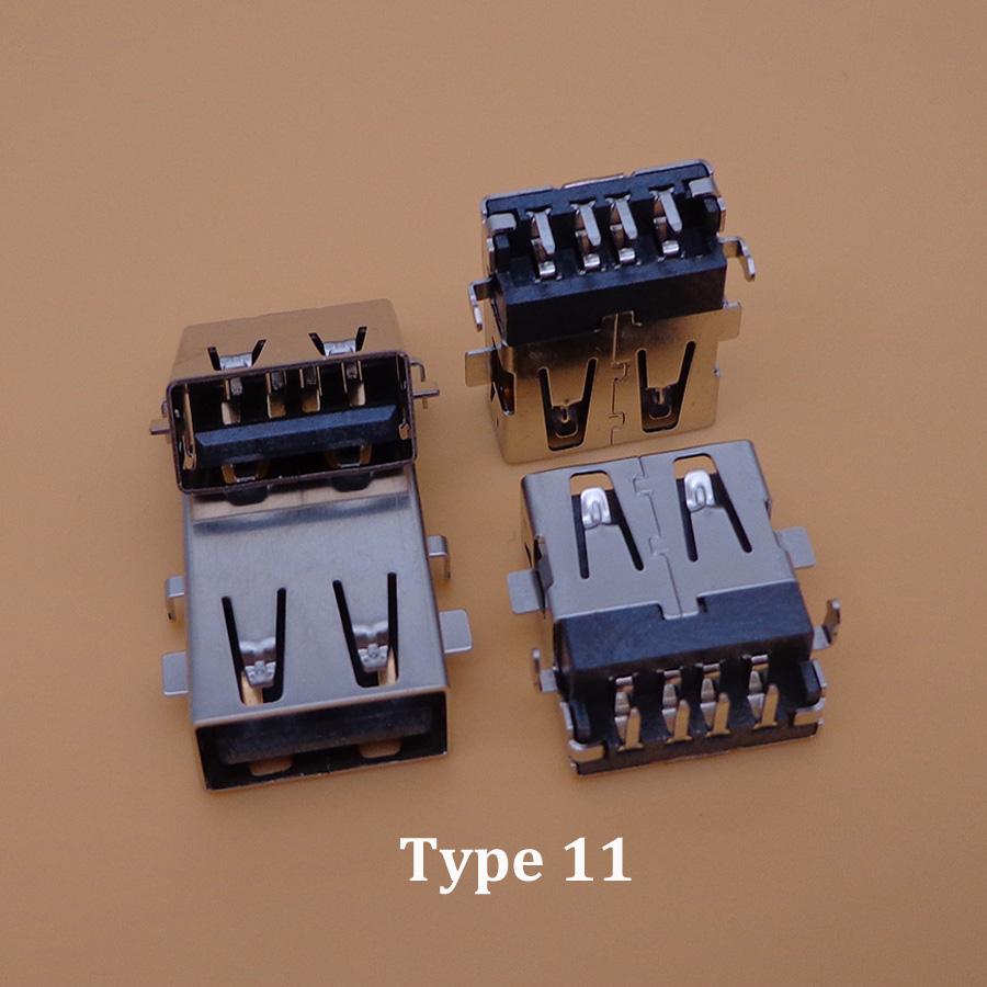 10PCS For Acer ASUS Lenovo Dell Notebook Maintenance Accessories USB 2.0 /3.0 Female Jack Right Angle Connector