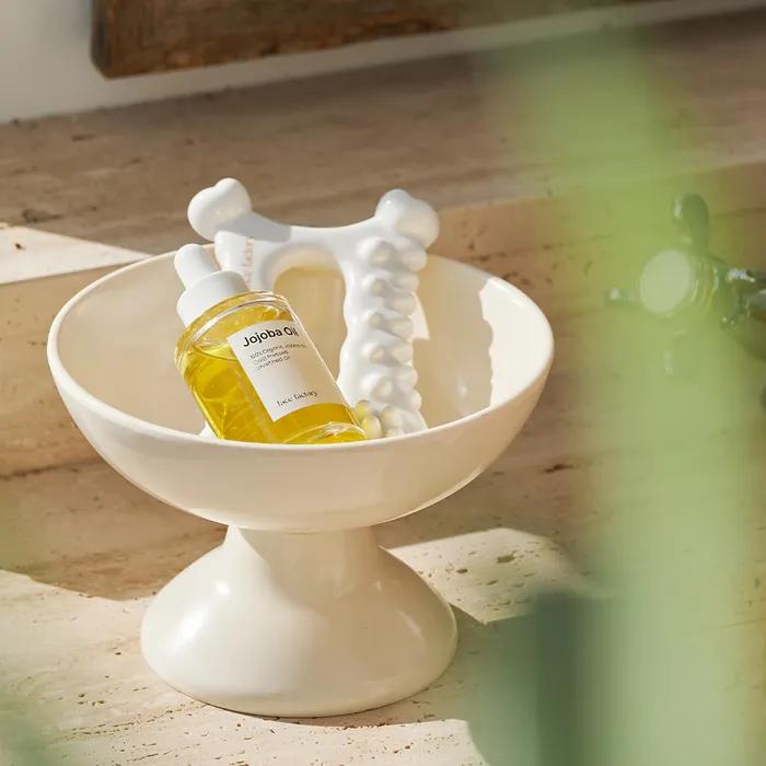 Ceramic Detox Guasha Massager + Jojoba Oil Gift Set