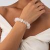Trendy Y2K Aesthetic Smudge Resin Bead Chain Necklace Lightweight for Women Summer Beach Wear Jewelry Gift