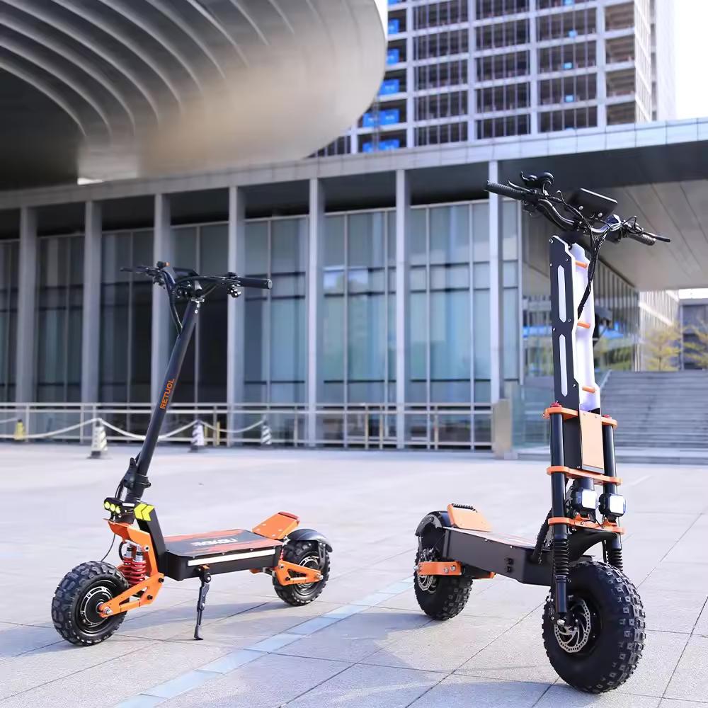 EU X5 E-Scooter 6000W 60V 38AH Off-Road Höchstgeschwindigkeit 85KMH Maximale Belastung 150kg Doppelmotor Faltbarer Elektroroller 85KM Reichweite pro Ladung