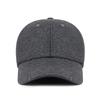 Mens Winter Warm Wool Baseball Cap with Ear Flaps Adjustable Hat