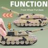 1:32 Leopard2 T-90 M4 Main Battle Tank Tiger Heavy Tanks Model Toy Car Sound Light Spray Military Vehicle Models for Boys Kids
