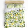 Watercolor Lemon Fruit White Yellow Duvet Cover With Pillow Case Custom 3pcs Bedding Set Quilt Cover Double Bed Home Textile