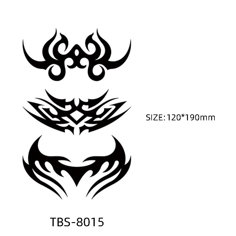 

Водонепроницаемые полуперманентные черно-белые наклейки-татуировки с тотемными цветами 120*190mm