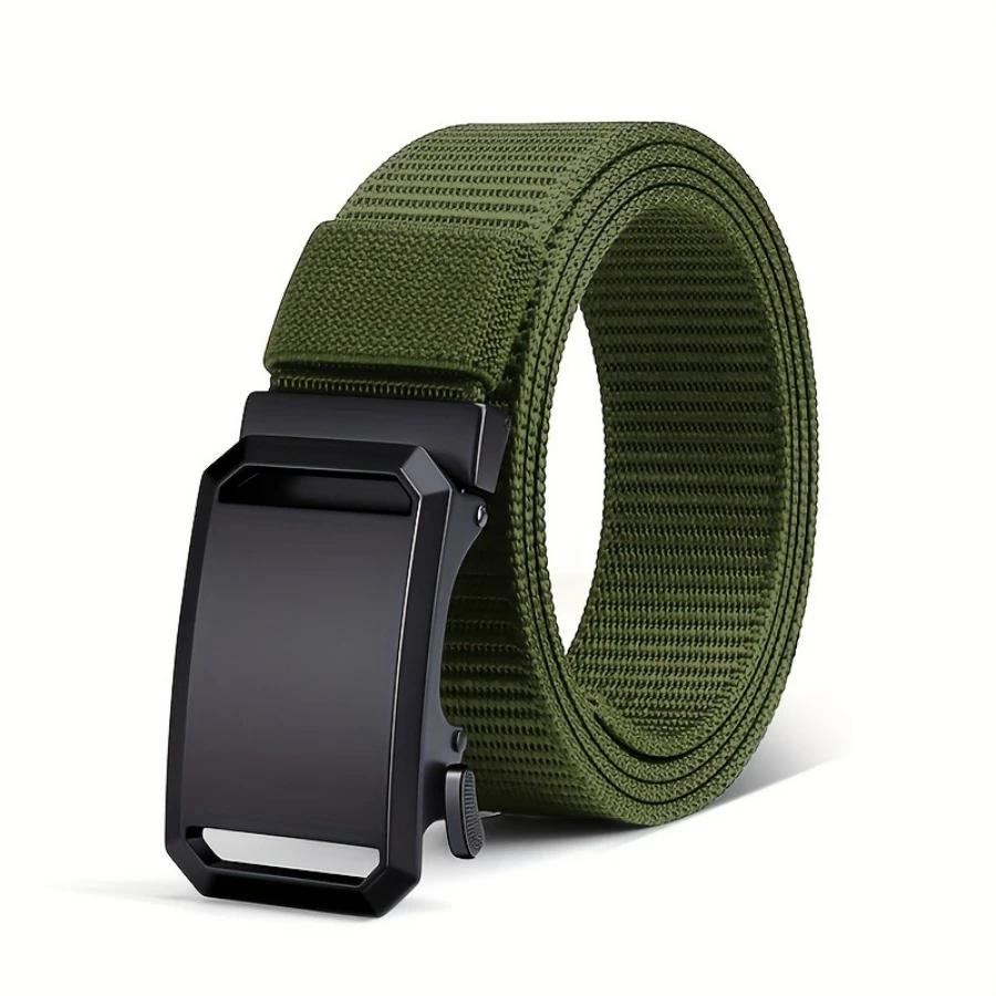 Neuer Gürtel mit automatischer Schnalle, taktische Arbeitskleidung aus Segeltuch, lässiger Outdoor-Gürtel für Militärtrainingshosen für Männer