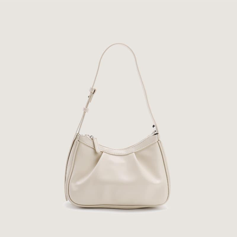 

New women s pleated armpit bag shoulder bag білий