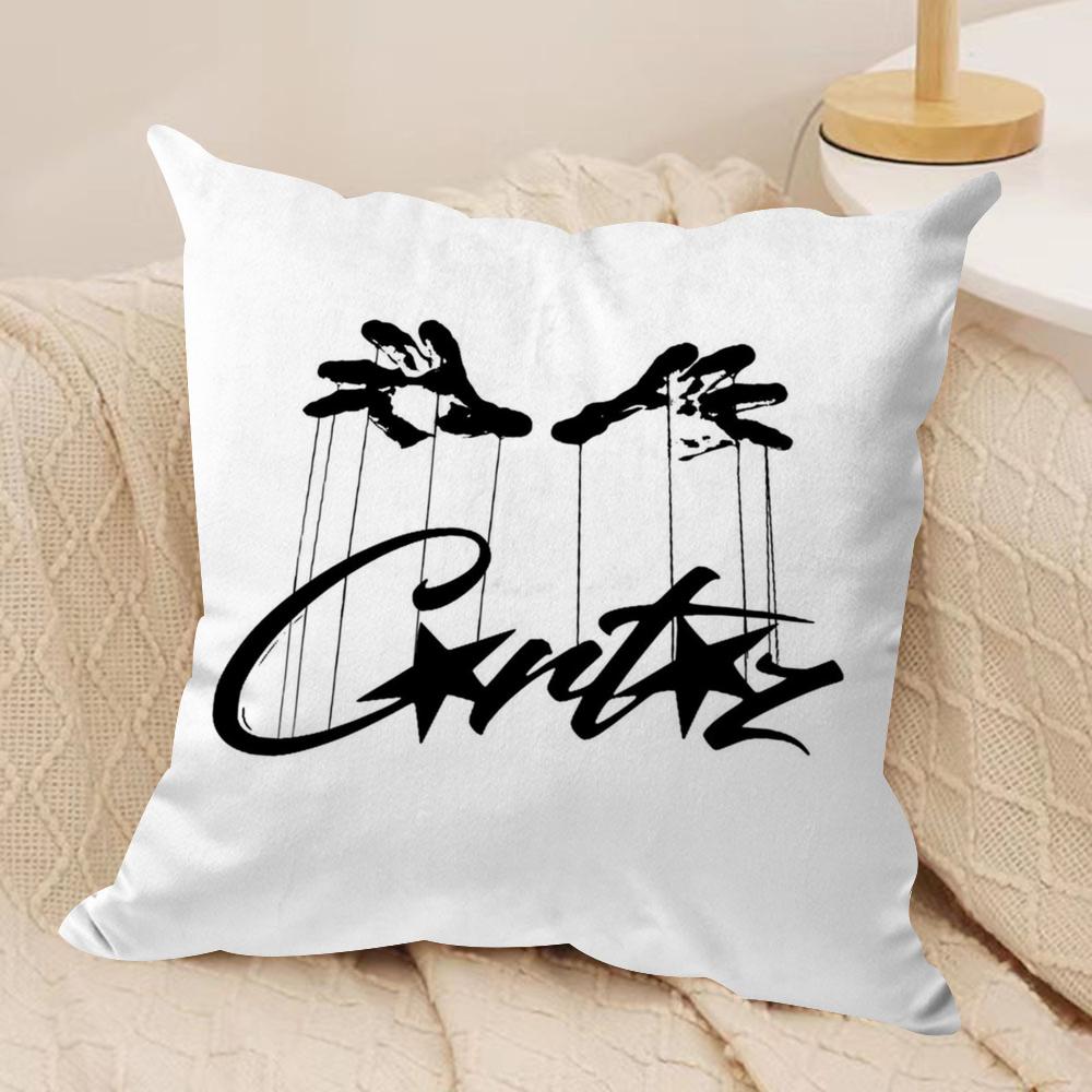 Fashion Brand C_Corteizs Cushion Cover Soft Plush Fabric Double-Sided Printed Sofa Cushion Cover For All Seasons Home Decor Gift
