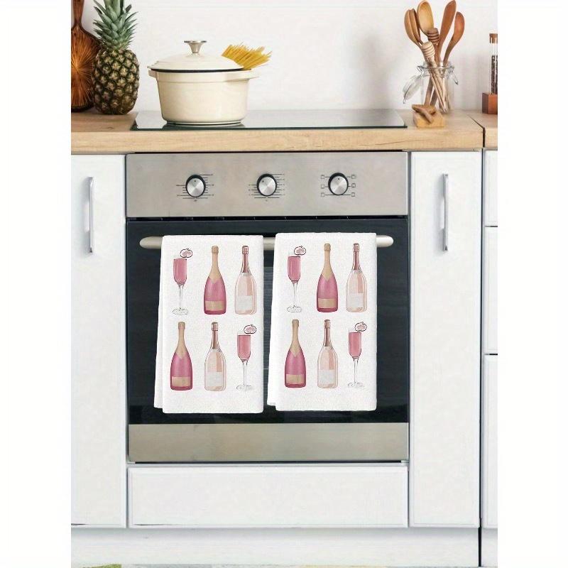 2 szt. Vintage Kwiatowe Ręczniki Kuchenne, Ręczniki Kuchenne Styl Retro Lata 70. Ścierki do Naczyń Ścierki Kuchenne do Gotowania